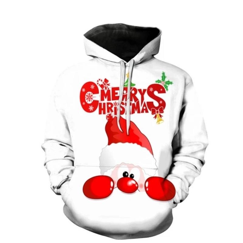 Рождественский снеговик, новые толстовки с капюшоном с 3D-печатью для мужчин, повседневная свободная мужская толстовка Harajuku Y2k, пуловер, одежда для мужчин