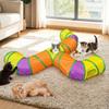 Extended Pet Play Tunnel Three-Way Cat Hiding Cave Funny Cat Hideaway  Playtime