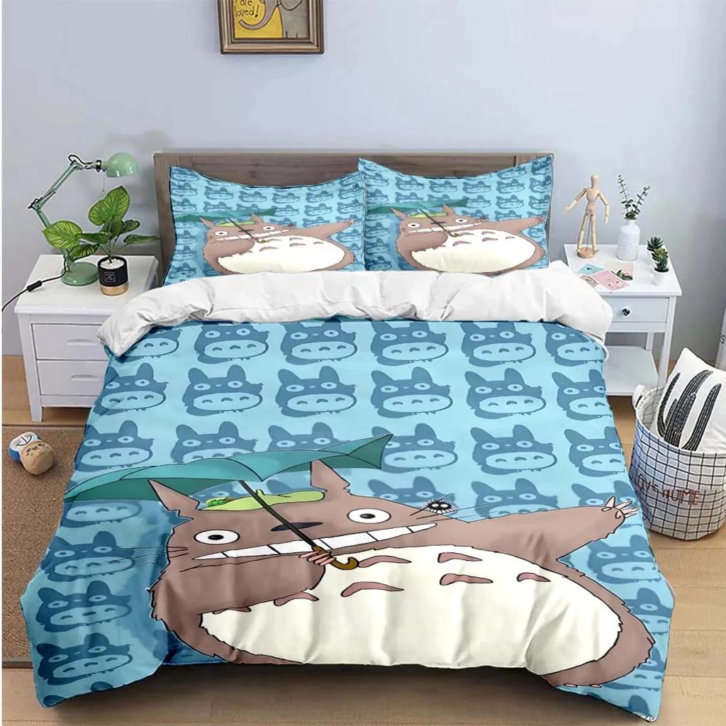 Chinese Chinchillas Cat Fashion Anime 3D Print 3pcs Bedding Set Duvet Cover Comforter Bed Youth Kids Girl Boys Gift Home Textile