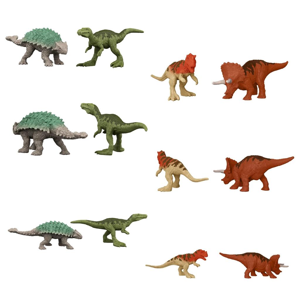 Mattel JURASSIC WORLD New Ruler Mini Figure Box Assortment 2nd Edition Mini Figure Blind Box 24 Pieces BOX Dinosaur Toy Years Old and [Распродажа динозавров]