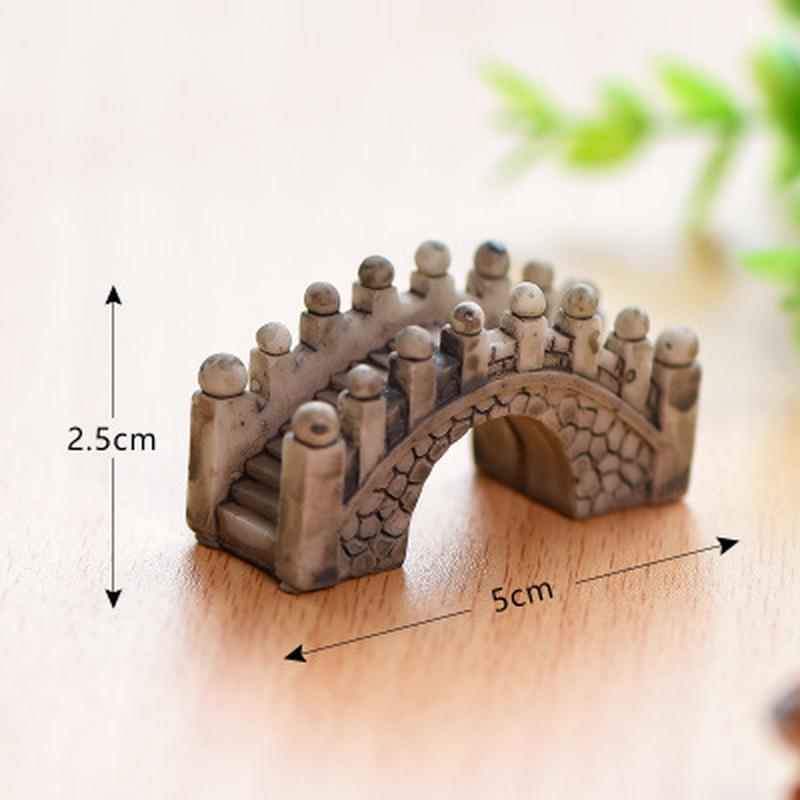 2 Pc Mini Bridge Miniature Landscape Fairy Garden Terrarium Decor Tool Garden Crafts