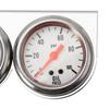 Triple Gauge Kit Oil/Volt/Water Gauge 2'' Universal Chorme Fahrenheit Water Temperature Temp Gauges Ammeter Gauges Set 3 in 1 Car Meter Auto (1)