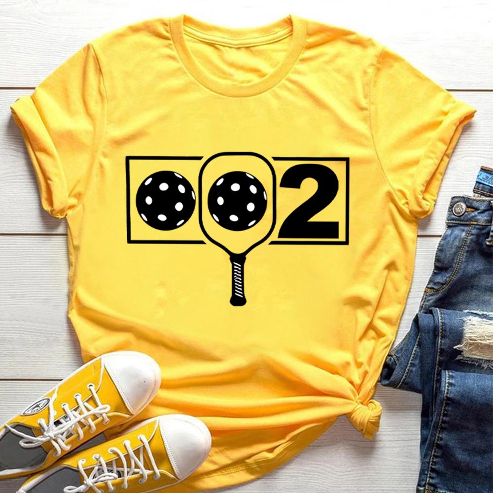 002 Pickleball Graphic Tee Pickleball Humor Shirt Funny Pickleball T Shirt Trendy Sports Tee Unisex Short Sleeves Casual Tops