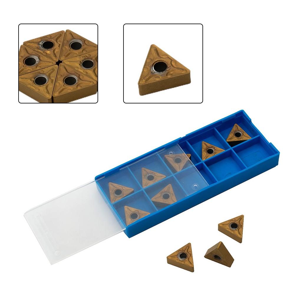 10pcs Golden TNMG160408 MA Carbide Inserts Lathe Turning Tool Cutting CNC Blade