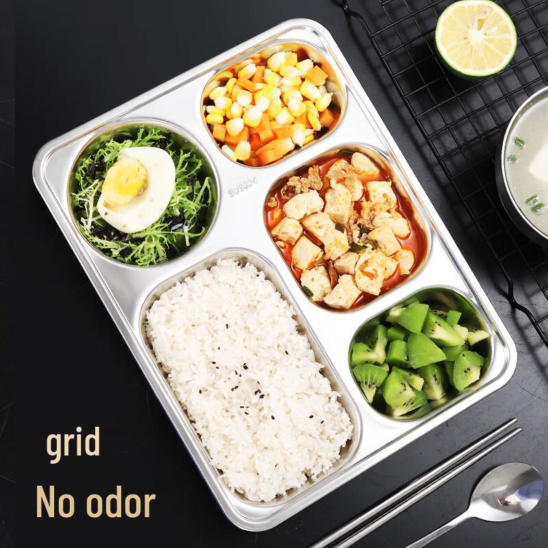 304 Stainless Steel 5-Compartment Lunch Tray