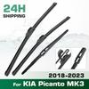 For KIA Picanto MK3 2018-2023 2019 2020 2021 2022 Wiper Front&Rear Wiper Blades Windshield Windscreen Window Brushes 24"+14"+11