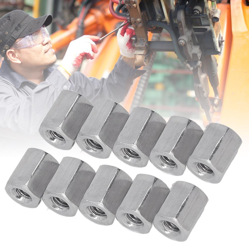 20pcs Fully Threaded Hex Coupling Nut Studding Connector Fastener Machine Installation