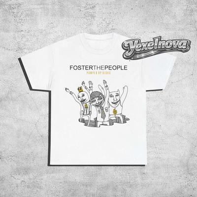 Футболка с графическим принтом Foster The People Pumped Up Kicks, Музыкальная футболка инди-группы