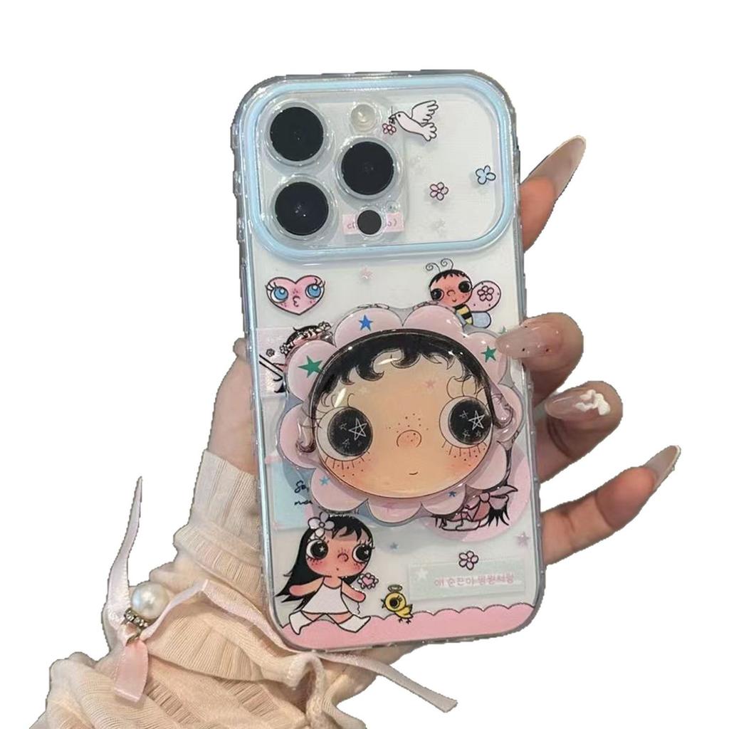 Butterfly bee Xiaoyu bracket is suitable for Apple 11pm mobile phone case girls high value Huawei Xiaomi 11 large window