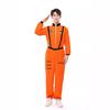 Halloween Space Astronaut Costume Orange Jumpsuit Pilot Cosplay Party Outfit