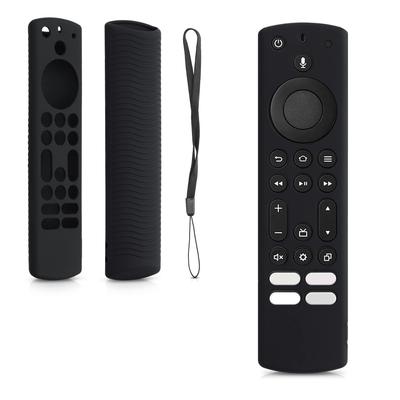 Защитный чехол kwmobile Toshiba и Insignia CT95018 Fire TV, совместимый с пультом дистанционного управления, задняя крышка, мягкий силиконовый черный NS-RCFNA-21, CT-RC1US-21,