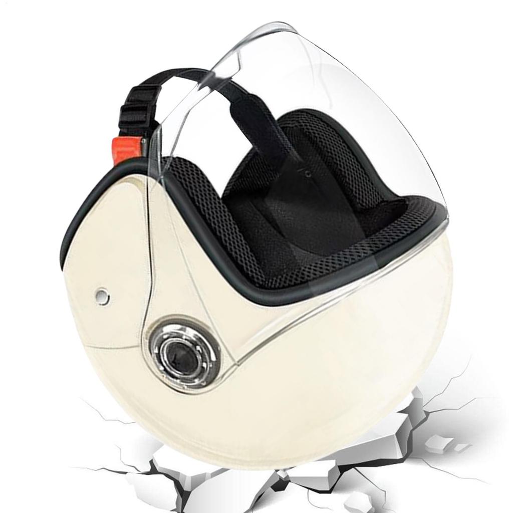 Motorcycle Helmets Half Face Moped Helmet Breathable Protective Gear with Visor for Scooter Riding Sportbike Commuting Outdoor