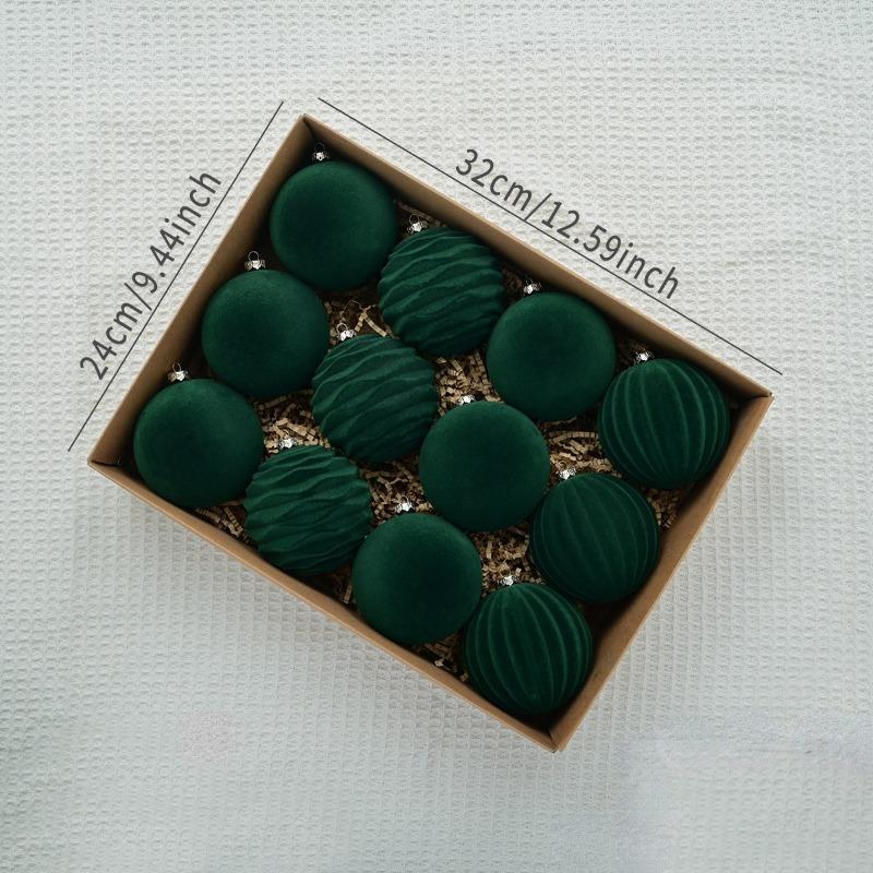 Рождественский шар из флока, плюшевый бархатный рождественский шар, украшение для рождественской елки, подвеска, рождественские украшения, принадлежности