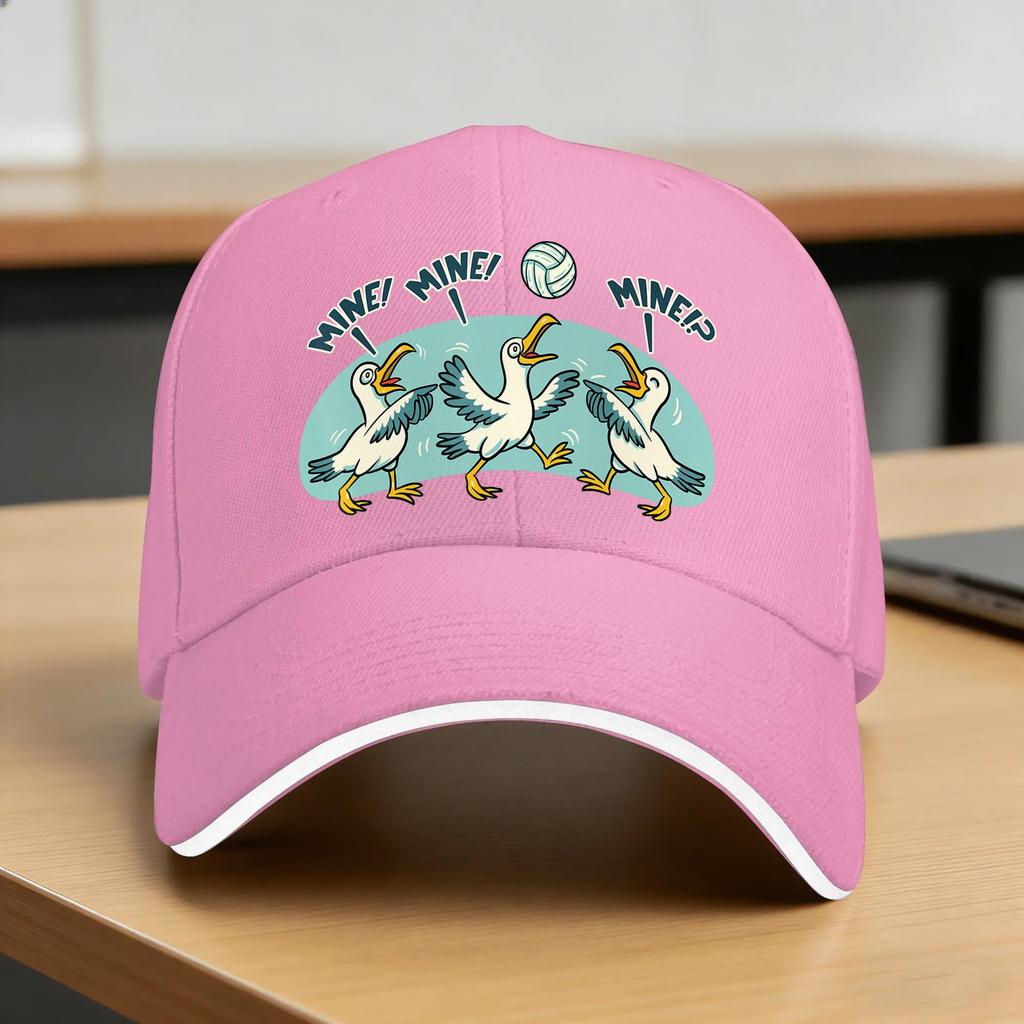 Summer Volleyball Seagull Mine Funny Beach Volleyball Player Gift Baseball Cap Kpop Rock yk Funny Design Sun Hip Hop Hats