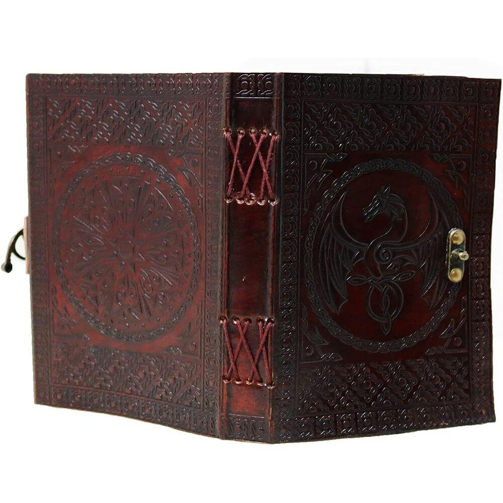 Handmade Vintage Leather Dragon Journal Notebook Travel Diary Gift Sketchbook