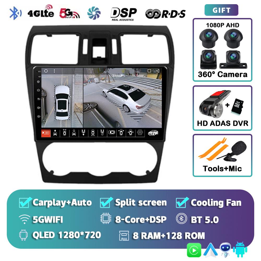 Android 14 Carplay Автомагнитола для Subaru Forester XV WRX 2012 2013 2014 2015 2018 Мультимедийный проигрыватель GPS Стерео DSP WiFi+4G