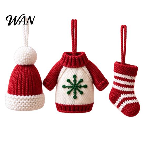 Handmade Holiday Decorations DIY Christmas Ornament Crochet Kit, Make Bell Sweater Hat Stocking Hanging Craft Kits for Adults Decorations, Festive Kit