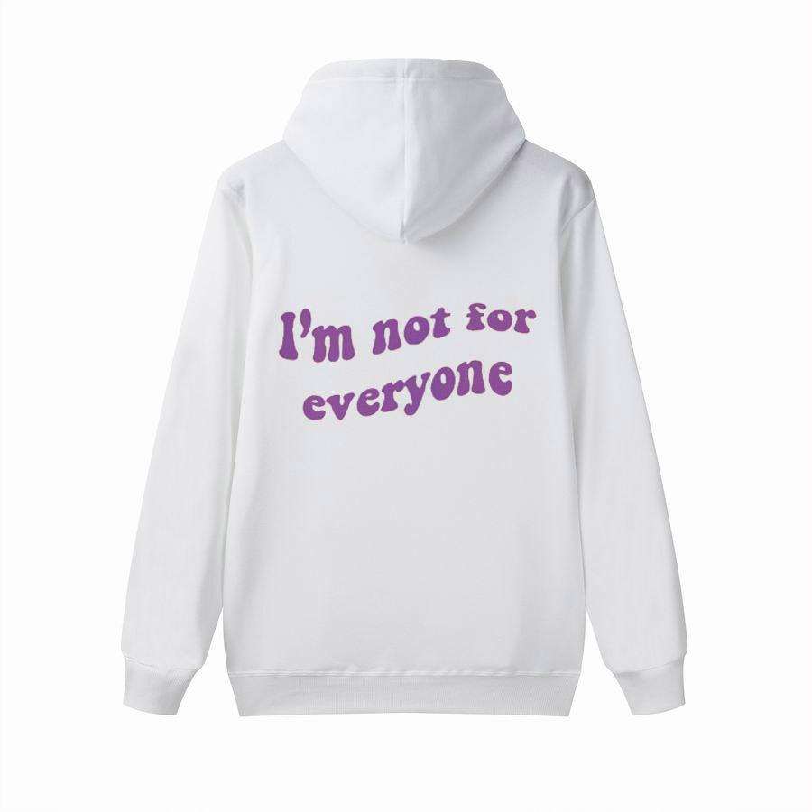 Autumn I'm Not for Everyone Letter Print Oversize Hoodies Women Casual Long Sleeve Hooded Sweatshirt Fashion Streetwear Hip Hop Pullover Tops