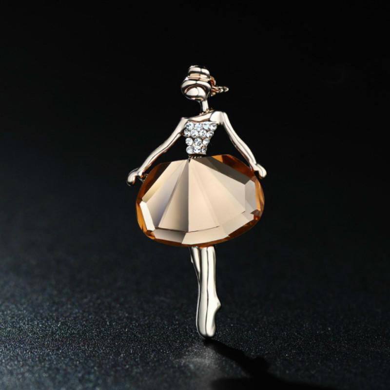 Clothes Elegant Women Prom Jewelry Gift Classic Fashion Girls Ballet Dance Brooch Badge KTY