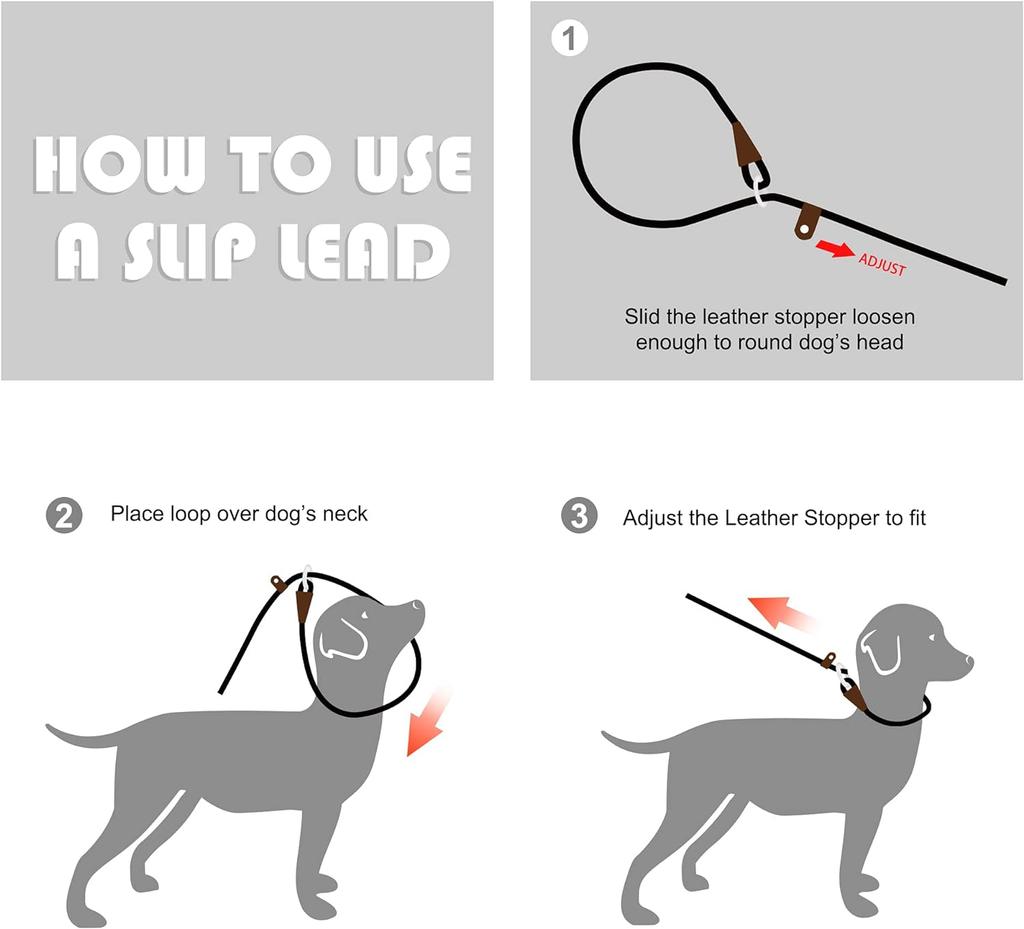 Прочный поводок-удавка, удобный, прочный поводок-веревка для больших и средних собак, поводок для дрессировки домашних животных без рывков