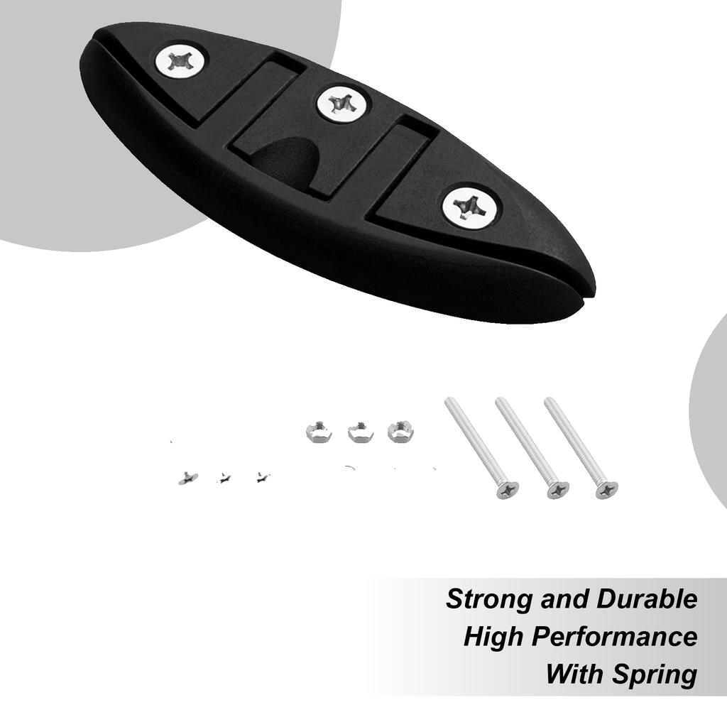 Black Folding Pull Up Cleat Boat Flipped Up Dock Cleat Marine Folding Dock Cleat Marine Grade Nylon