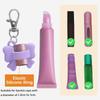 Durable Silicone Lip Balm Keychain Cap Bag Pendant Key Ring Lipstick Storage Cap Makeup Tool Accessories Lip Gloss Keychain Cap