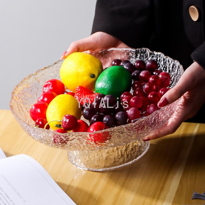 Творческое искусство Фруктовая тарелка с рисунком из льда Бокал Столовая посуда Торт Печенье Закуска Поднос для хранения закусок Семейный ресторан Подарочный инструмент