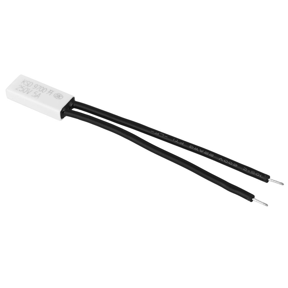 10pcs KSD9700 Normally Open Temperature Control Switch Thermal Protector Plastic Probe40 celsius
