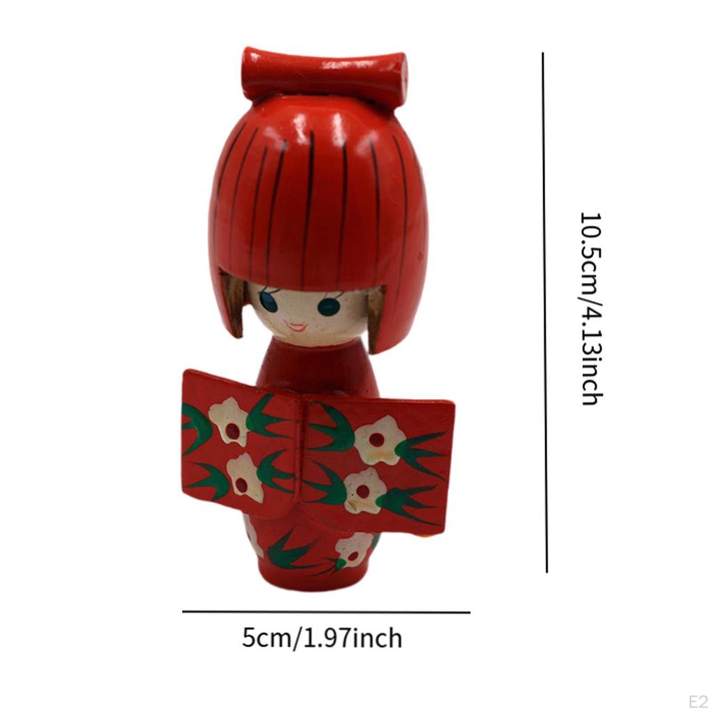 Деревянная кукла-кимоно, азиатская гейша, орнамент, скульптура, традиционная японская коллекционная вещь для