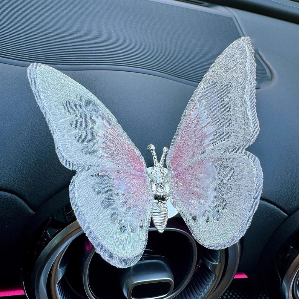 Освежитель воздуха для автомобиля Клипса для розетки кондиционера Диффузор духов для автомобиля Автомобильный стиль Натуральный ароматизатор Бабочка Автоаксессуары