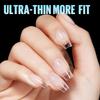 120Pcs Semi Matte Nail Patches Transparent Full Stick Ultra-Thin And Traceless Wearable Fake Nail Extension For Home Diy Salon