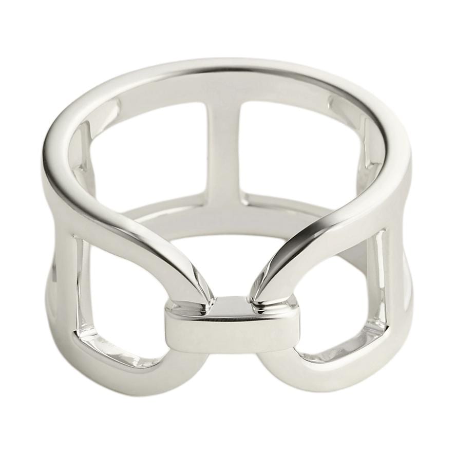 HERMES Chaine D'Ancre 925 Sterling Silver Rings Unisex Silver H116619B 00050