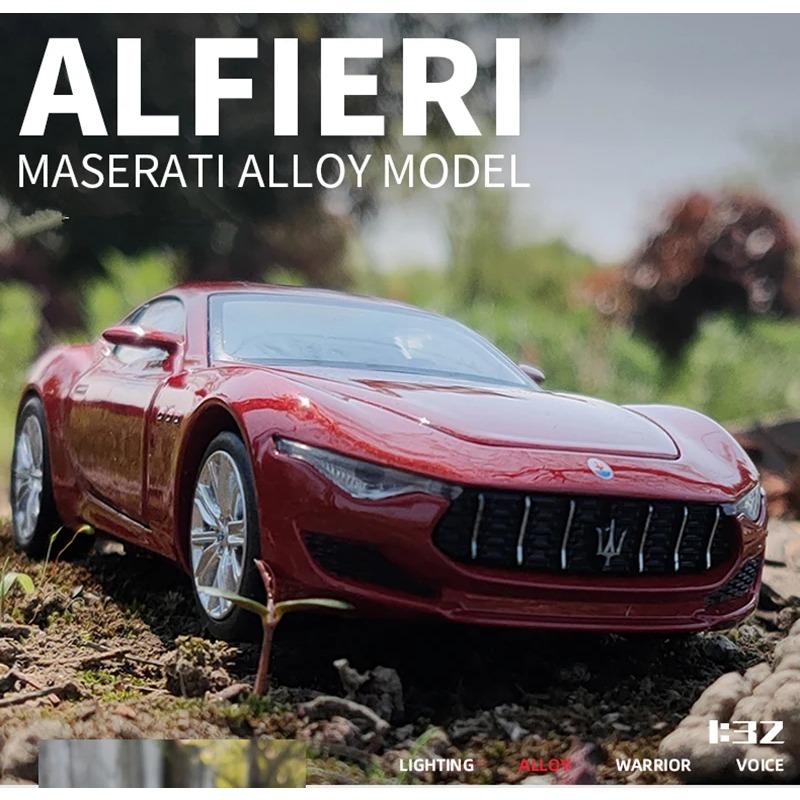 1/32 Maserati Alfieri Concept Car Alloy Sports Car Model Diecasts Metal Car Toys Vehicles Sound Light Simulation Kids Gift