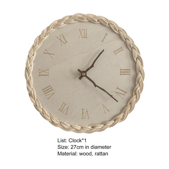 Wall Clock Eye-catching Simplicity Wood Digital Hanging Clock Wall Art Antique Decor for Home