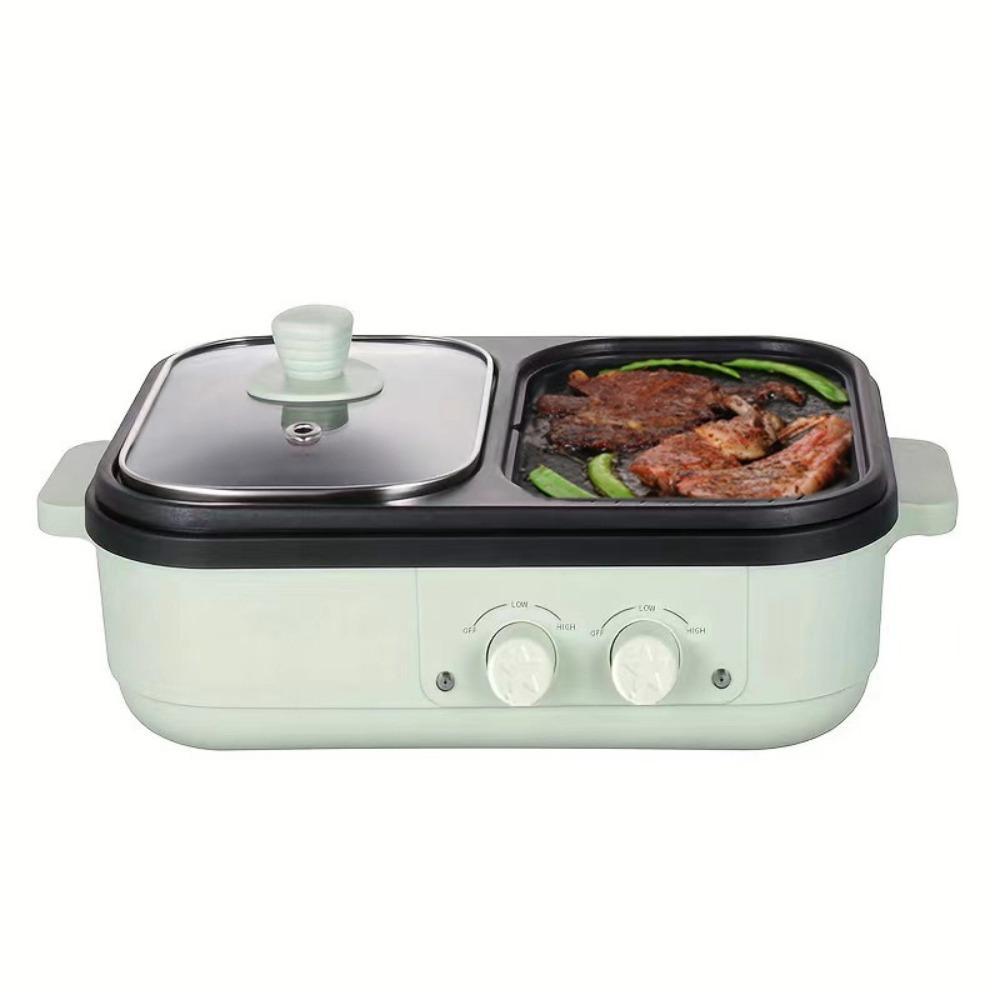 Dual Temperature Control Grill Machine Non-Stick Pan Barbecue Machine Multi-Cooker Home Dormitory