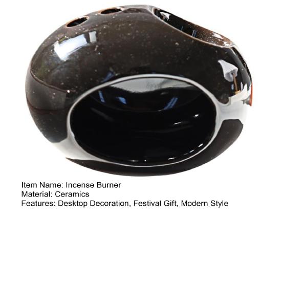 Керамическая курильница Пало Санто Белый мудрец Держатель Современный черный мини Ароматерапия Благовония Блюдо Йога Медитация Настольное украшение Фестиваль Подарок