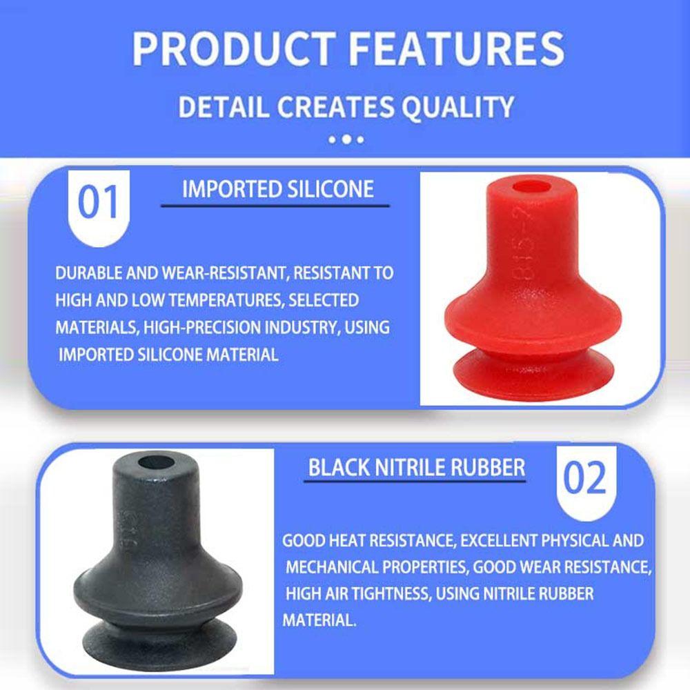 1Pcs Silicone Vacuum Suction Cup Bellows Suction Cup for Industrial Pneumatic Accessories