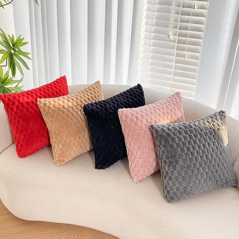 Подушка Velvet Snowflake Plush: Однотонная подушка для дивана, офиса и домашнего декора.