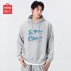 MINISO Men's Letter Print Hooded Pullover Sweatshirt