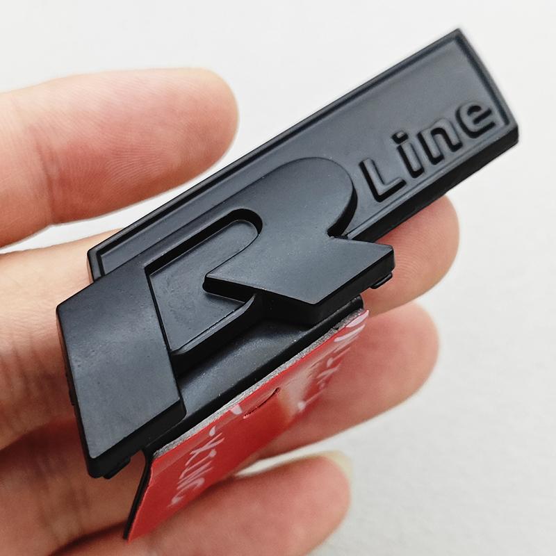 BRQ1 For VOLKSWAGEN VW GTI 3D Metal Car Logo R RLine Front Grille Emblem Badge Sticker For Volkswagen VW Golf R R32 MK7 MK7.5 MK8 Pol oq2