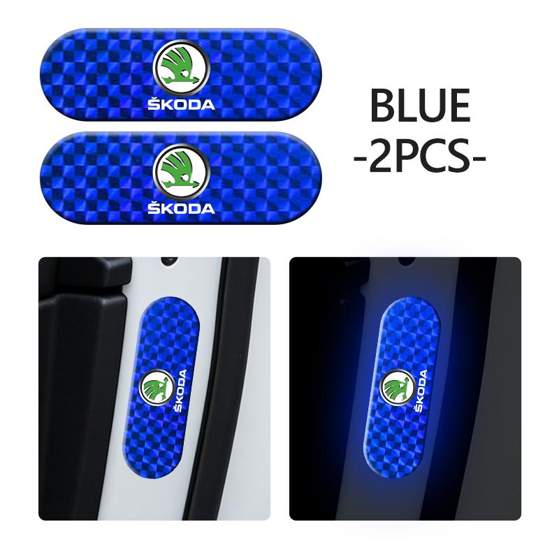 CTGI2 Car Reflective Stickers Warning Reflective Tape Decorating Accessories For Skoda octavia a5 a4 mk1 2 fabia superb rapid mk3 yeti