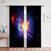 Dreamy Starry Sky 3d Printed Curtains Polyester Fiber Bedroom Living Room Kitchen Window Decoration Curtains 2 Pieces