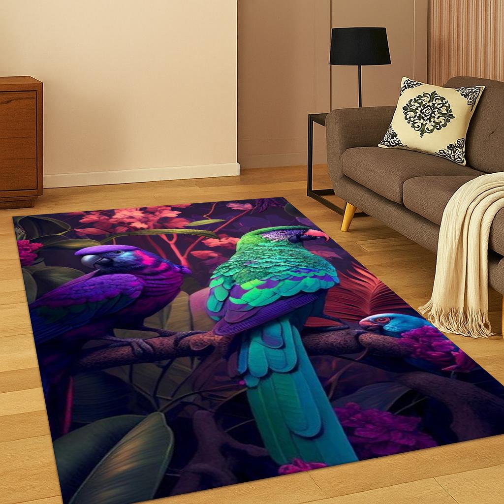 Tappeto colorato ara pappagallo uccello pappagallo per soggiorno divano casa camera da letto zerbino decorazione