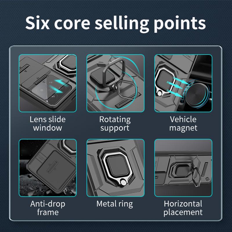 Бронированный чехол для Xiaomi 14 14T Pro ULTRA Сверхпрочный Противоударный Защита от царапин С кольцом-держателем Чехол для телефона