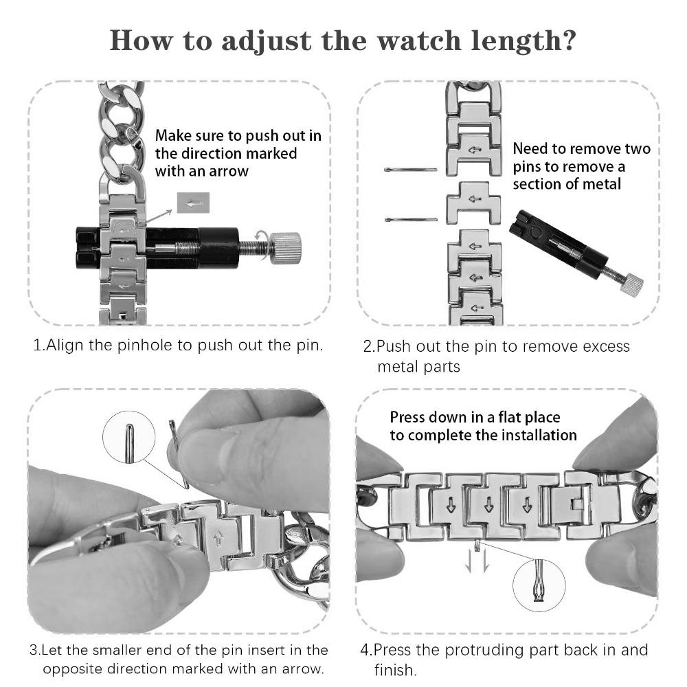 Стильный металлический ремешок-цепочка из нержавеющей стали для Google Pixel Watch 3 4 45 мм Регулируемый браслет Ремешок для часов Для Google Pixel Watch 1 2 3 4 41 мм