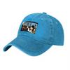 Cartoon Office Scene Printed Washed Canvas Baseball Cap Unisex Adjustable Fit Casual Streetwear Hat for Unisex and Women