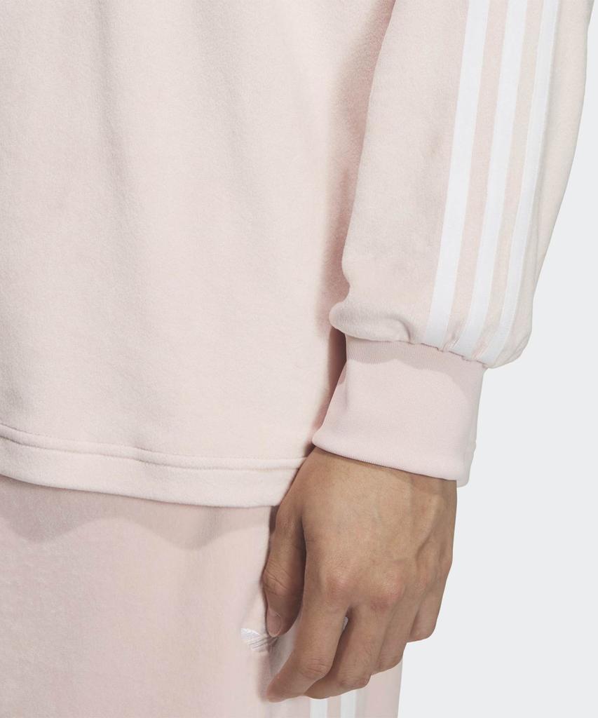 adidas Велюровое поло с длинным рукавом - Песочно-розовый / Kq5487