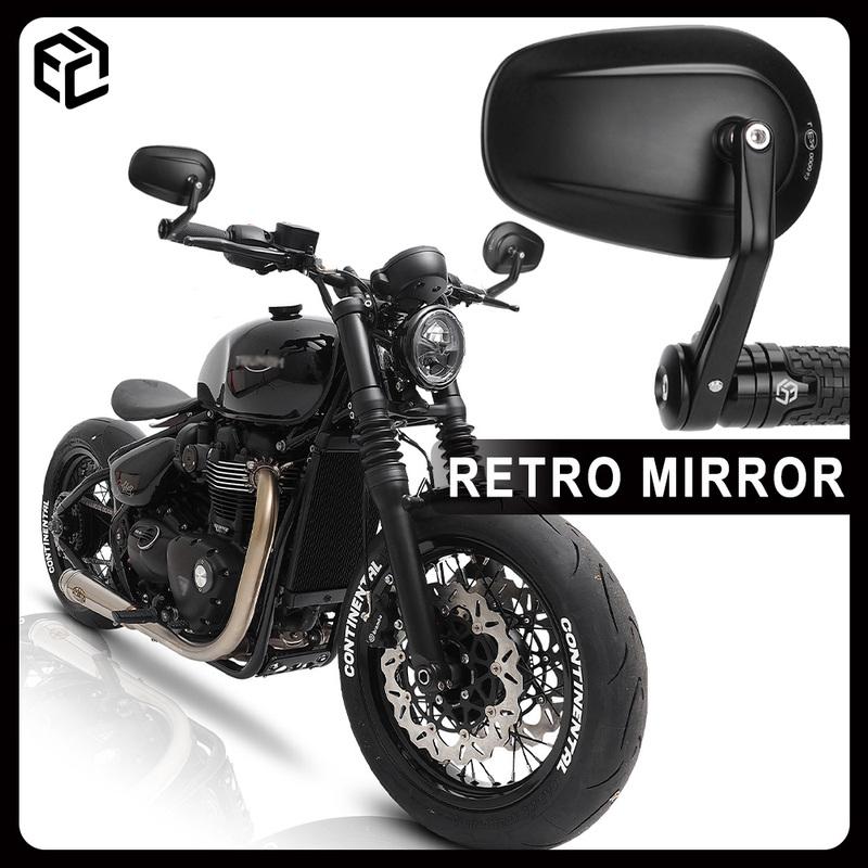 Motorcycle Bar End Mirror for Triumph Bobber / Bonneville T120 / T100 / Trident 660 / Speed Twin 900 /1200 Retro Rearview Mirror