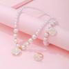 Small Xiangfeng Zircon Handmade Beaded Bracelet Necklace Ring Suit Simple Camellia Suit Children's Zircon