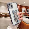 Подходит для чехла для мобильного телефона iPhone16Pro, гальванизированный чехол с волнистым краем для Apple 15, инкрустированный бриллиантами, 14, чехол с полной защитой